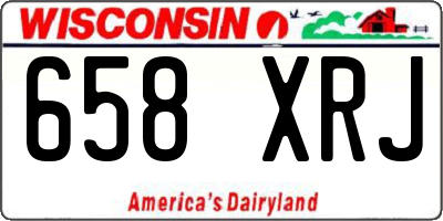 WI license plate 658XRJ