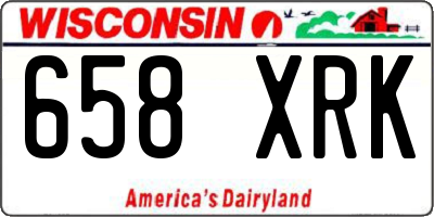 WI license plate 658XRK