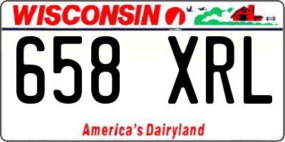 WI license plate 658XRL