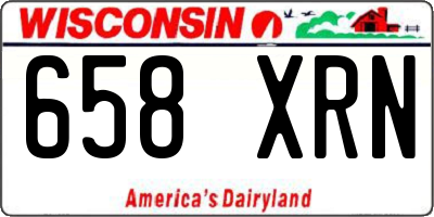 WI license plate 658XRN
