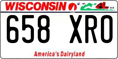 WI license plate 658XRO