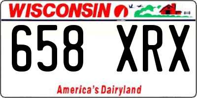 WI license plate 658XRX
