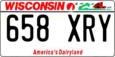 WI license plate 658XRY