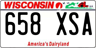 WI license plate 658XSA