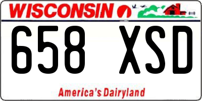 WI license plate 658XSD