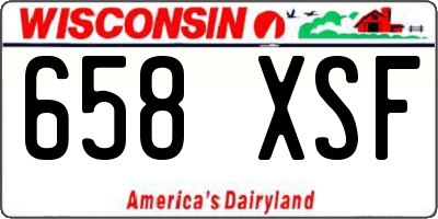 WI license plate 658XSF