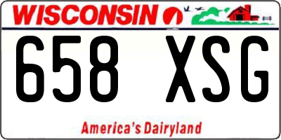 WI license plate 658XSG