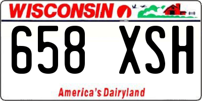 WI license plate 658XSH