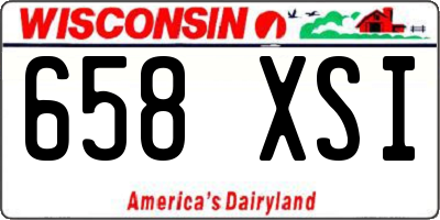 WI license plate 658XSI