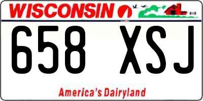WI license plate 658XSJ