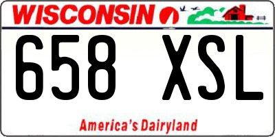 WI license plate 658XSL