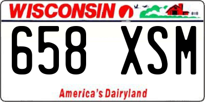 WI license plate 658XSM