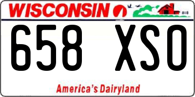 WI license plate 658XSO