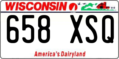 WI license plate 658XSQ