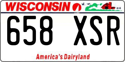 WI license plate 658XSR