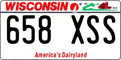 WI license plate 658XSS