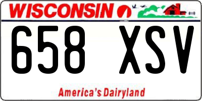 WI license plate 658XSV