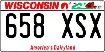 WI license plate 658XSX