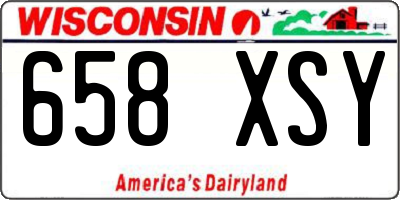 WI license plate 658XSY