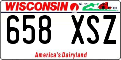 WI license plate 658XSZ