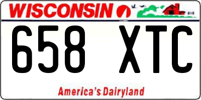 WI license plate 658XTC