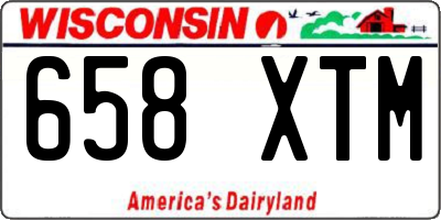 WI license plate 658XTM