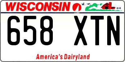 WI license plate 658XTN
