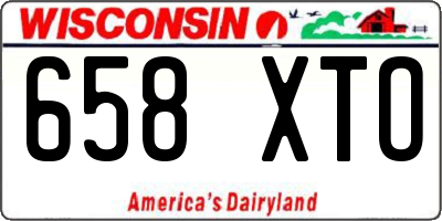 WI license plate 658XTO