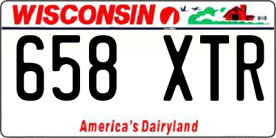 WI license plate 658XTR