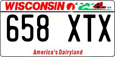 WI license plate 658XTX
