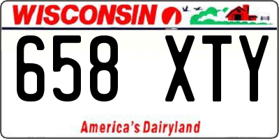 WI license plate 658XTY