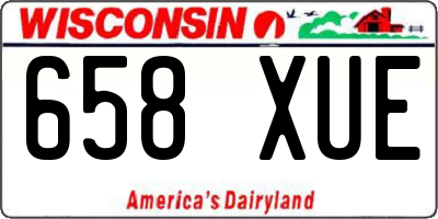 WI license plate 658XUE