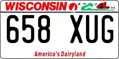 WI license plate 658XUG