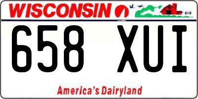 WI license plate 658XUI