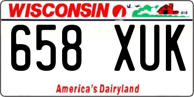 WI license plate 658XUK