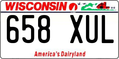 WI license plate 658XUL