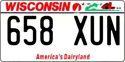 WI license plate 658XUN