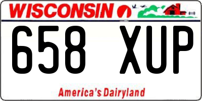 WI license plate 658XUP