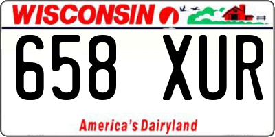 WI license plate 658XUR