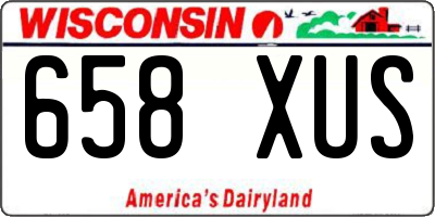 WI license plate 658XUS