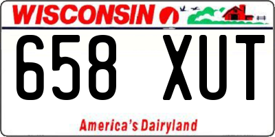 WI license plate 658XUT