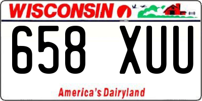WI license plate 658XUU