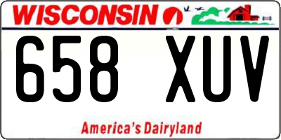 WI license plate 658XUV