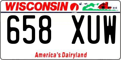 WI license plate 658XUW