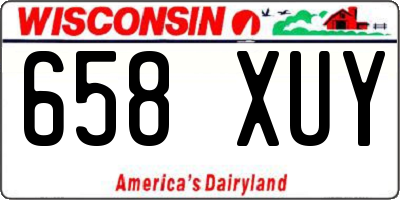 WI license plate 658XUY