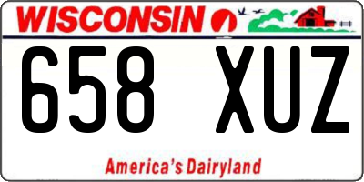 WI license plate 658XUZ