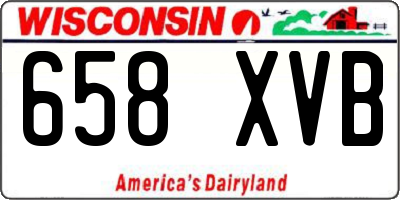 WI license plate 658XVB