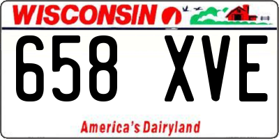 WI license plate 658XVE