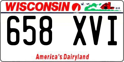 WI license plate 658XVI