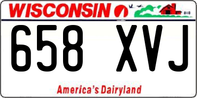 WI license plate 658XVJ
